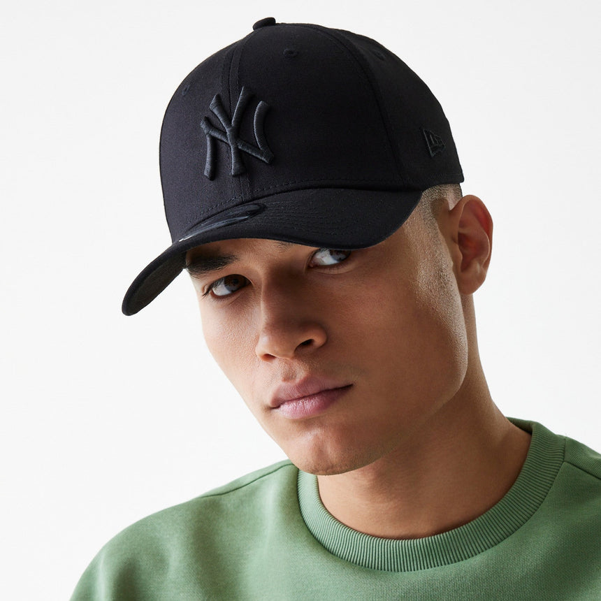 Casquette des New York Yankees, New Era, 39THIRTY, Basic, noir uni