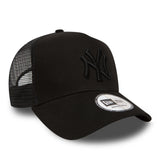 Casquette des Yankees de New York, New Era, trucker, noir uni