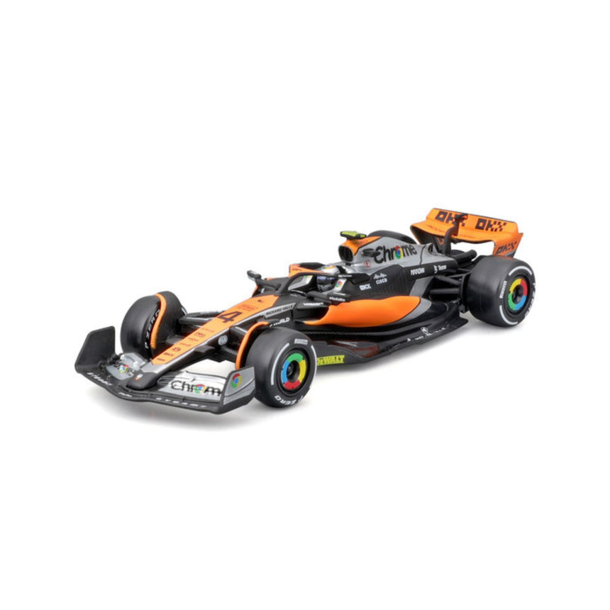 Modèle réduit McLaren F1, avec casque, MCL60, bburago, 1:43, Lando Norris #4