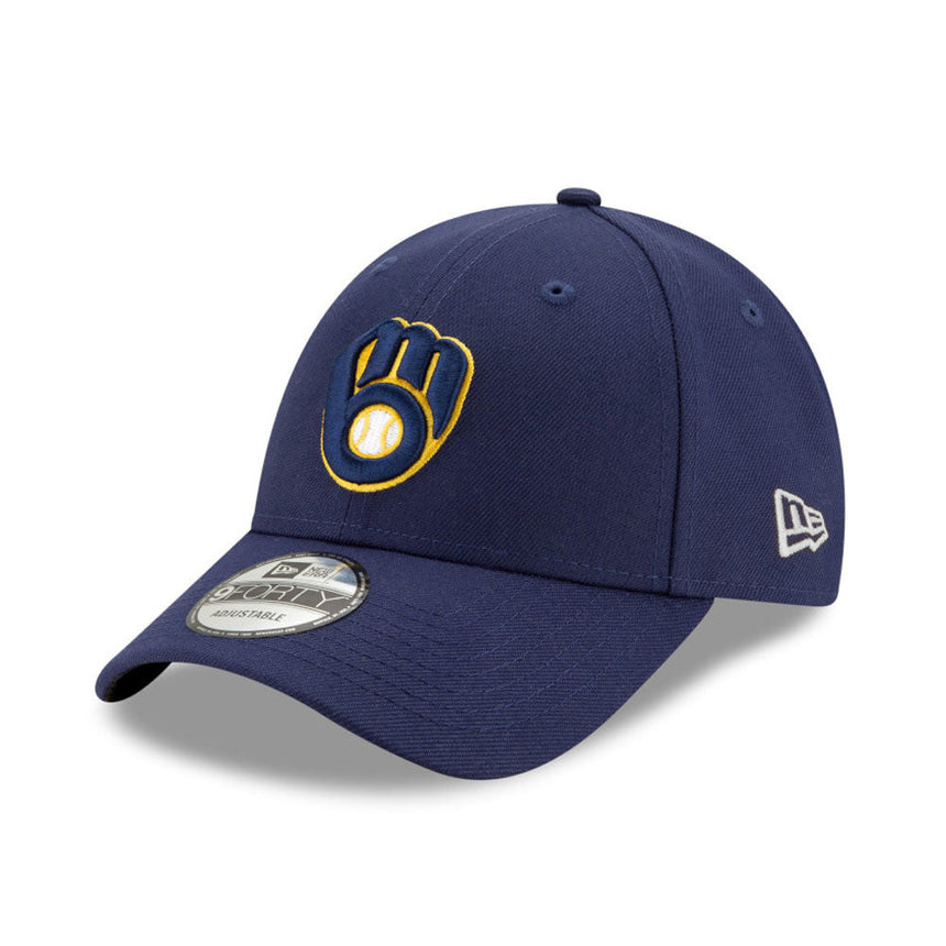 Casquette des Milwaukee Brewers, New Era, 9FORTY, équipe, bleu