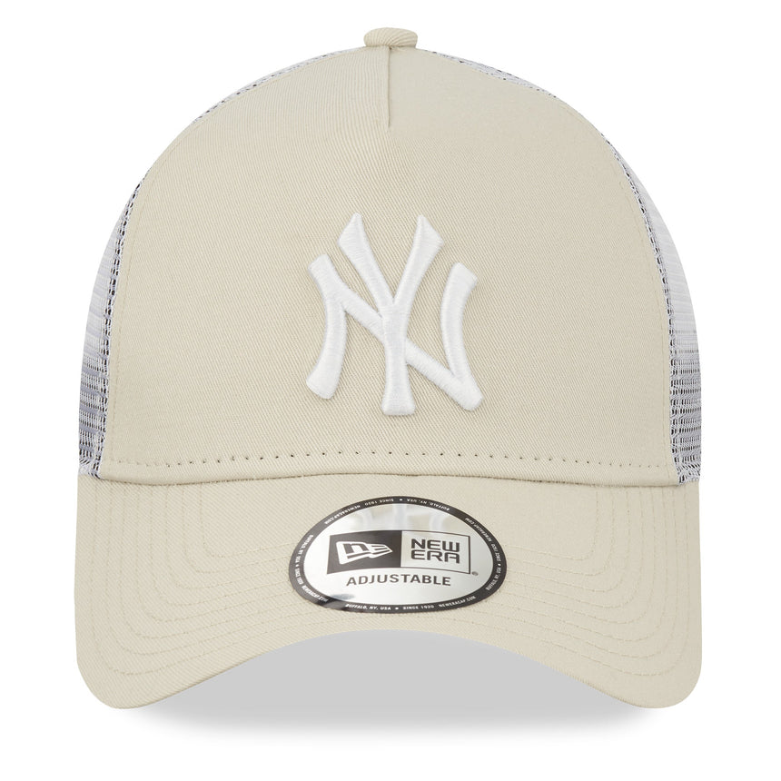 Casquette des New York Yankees, trucker, New Era, 9FORTY, essentielle, beige
