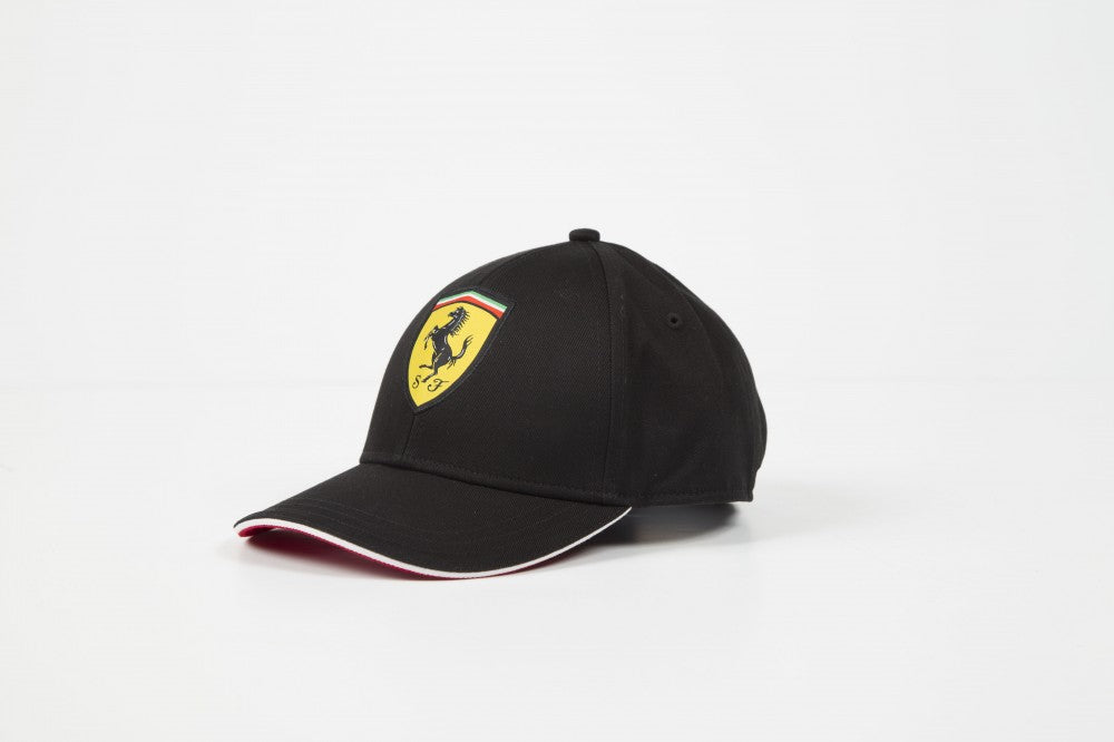 Casquette de baseball pour enfants Ferrari, Scudetto, Noir, 2018