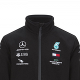 Chaqueta softshell Mercedes Team, negra, 2020