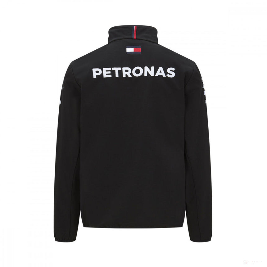 Chaqueta softshell Mercedes Team, negra, 2020