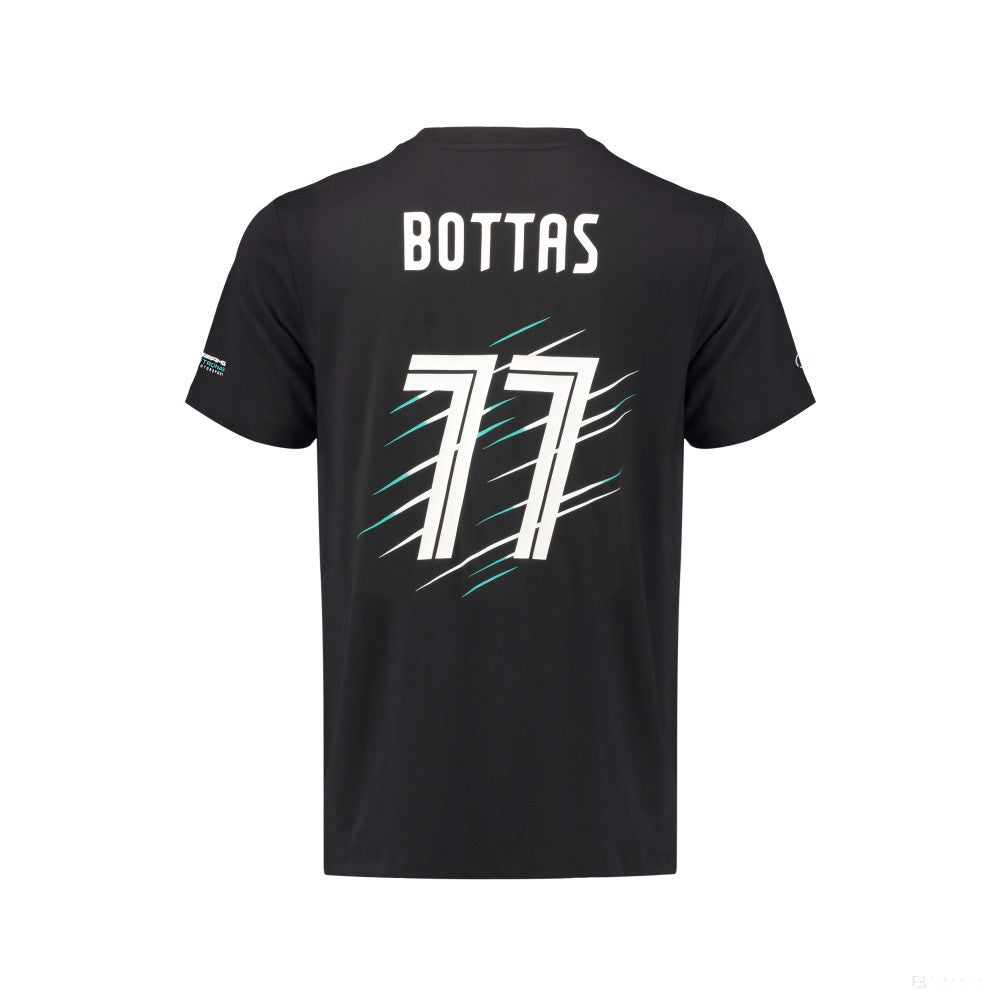 T-shirt col rond Valtteri Bottas, noir
