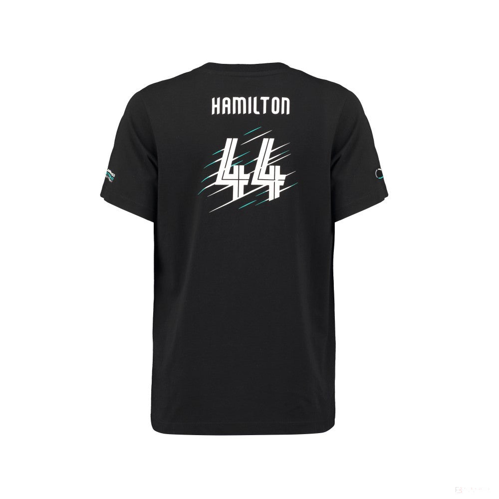 T-shirt col rond Lewis Hamilton, noir