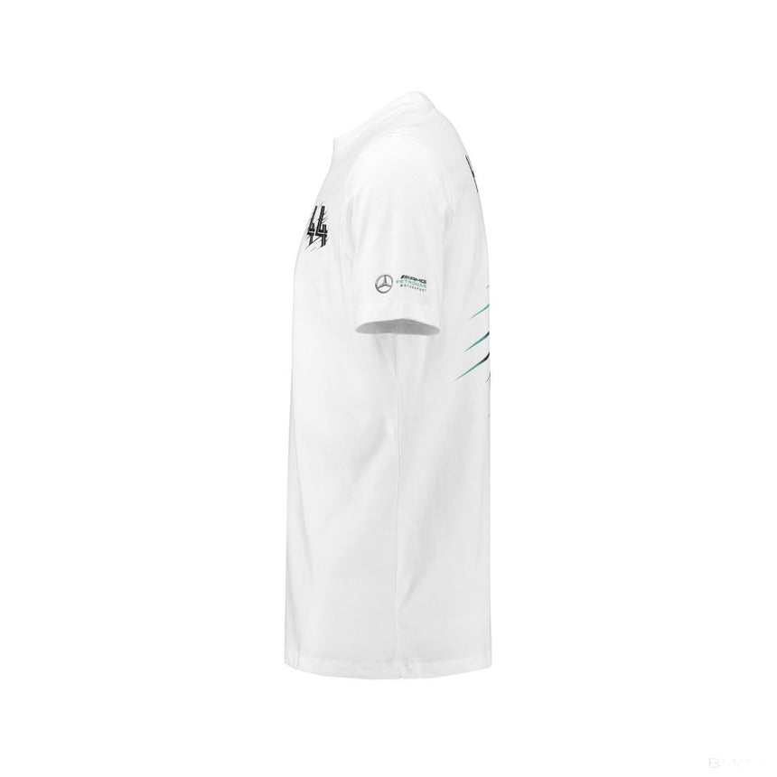 T-shirt col rond Lewis Hamilton, blanc - FansBRANDS®