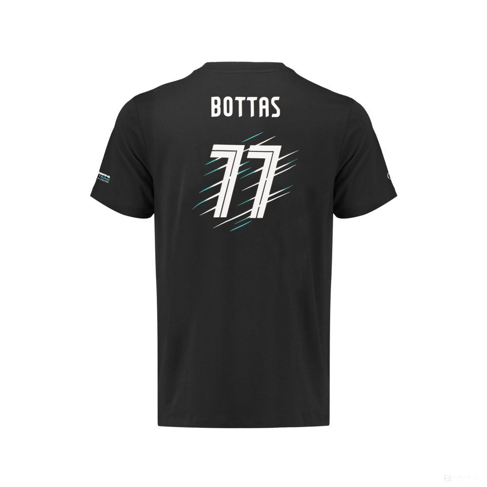 T-shirt col rond Valtteri Bottas, noir