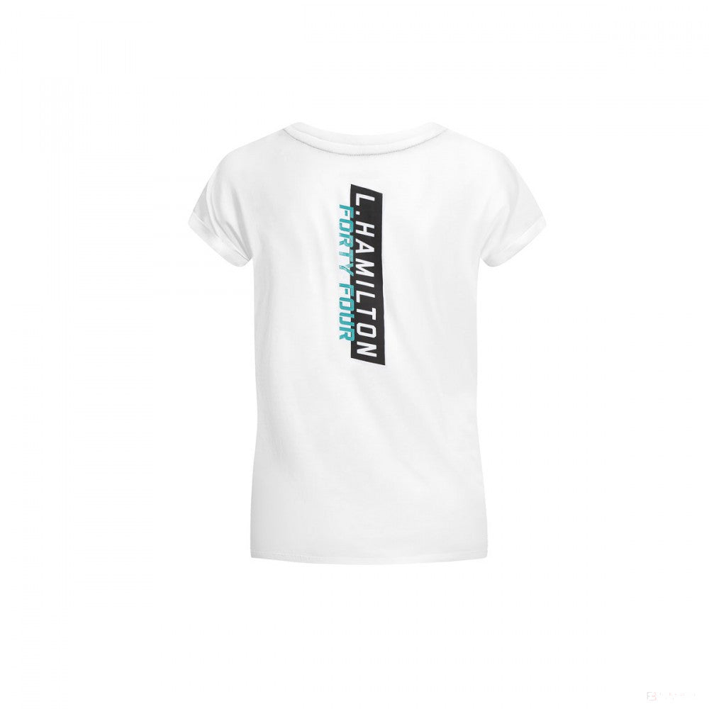 T-shirt col rond Lewis Hamilton, blanc