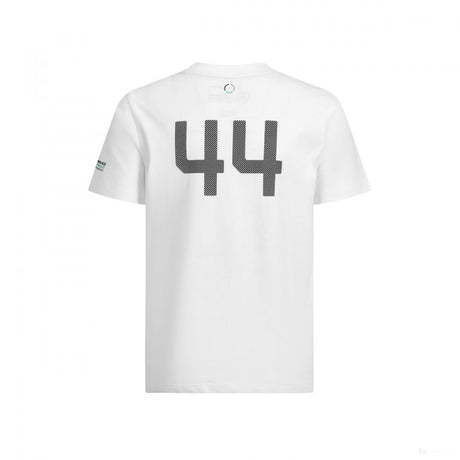 T-shirt col rond Lewis Hamilton, blanc