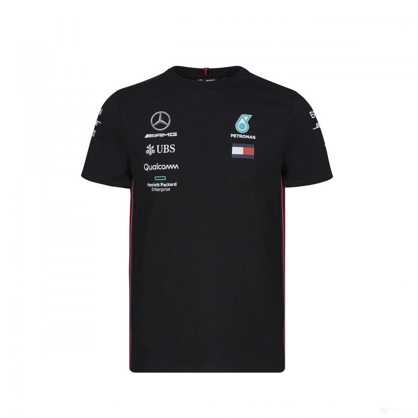 T-shirt col rond Mercedes AMG Petronas, noir - FansBRANDS®