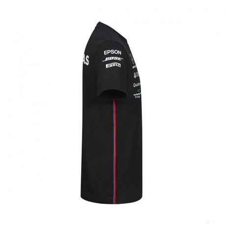 T-shirt col rond Mercedes AMG Petronas, noir - FansBRANDS®