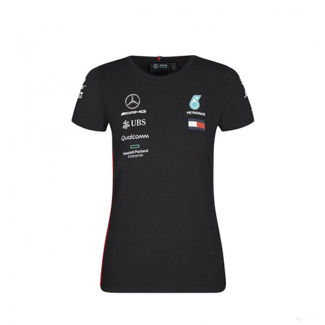 T-shirt col rond Mercedes AMG Petronas, noir - FansBRANDS®