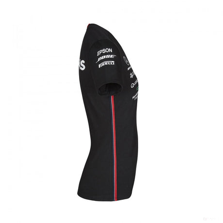 T-shirt col rond Mercedes AMG Petronas, noir - FansBRANDS®
