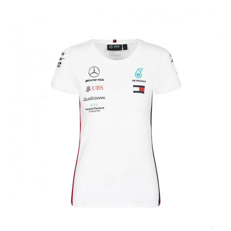 T-shirt col rond Mercedes AMG Petronas, blanc - FansBRANDS®