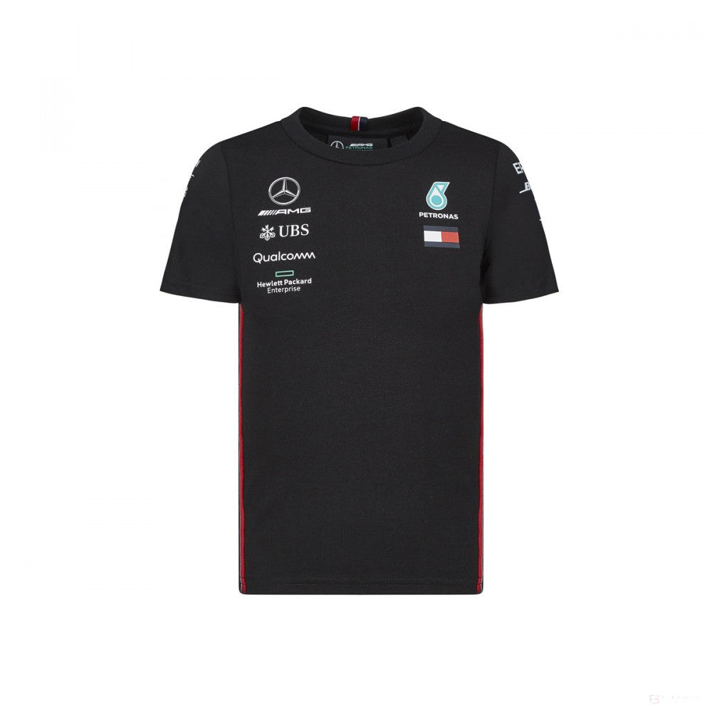 T-shirt col rond Mercedes AMG Petronas, noir - FansBRANDS®