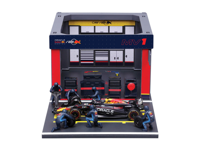 Maquette Red Bull Racing, pass d’accès au pit, BBurago, 1:43, Max Verstappen, n°1, RB19