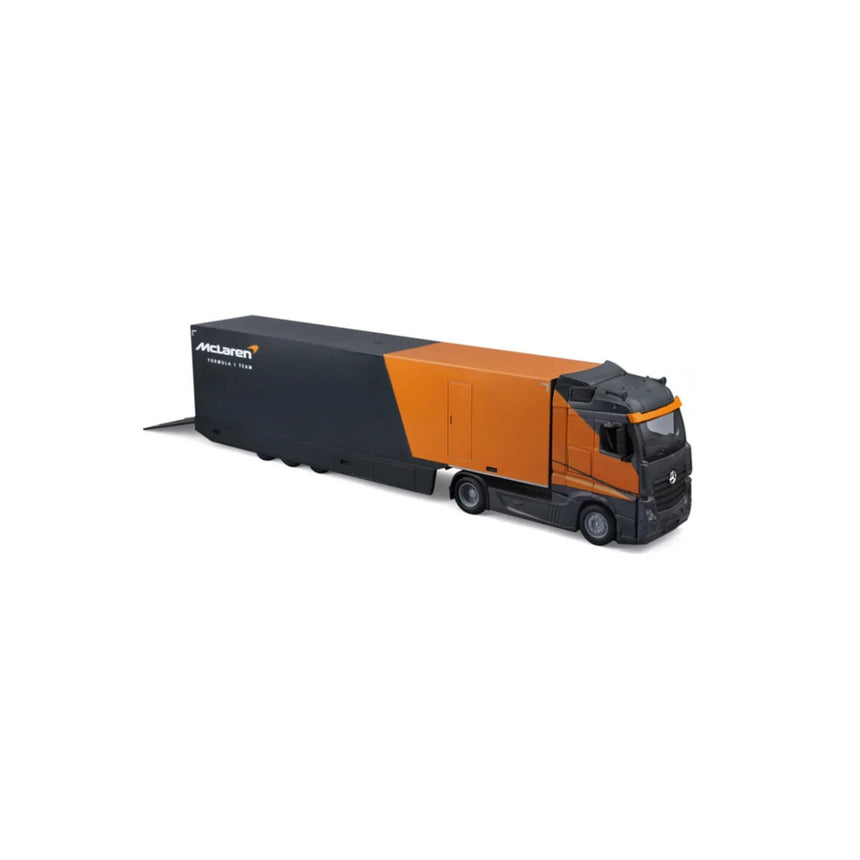 maquette de McLaren, camion de transport de course, bburago, 1:43, Lando Norris, #4, MCL38