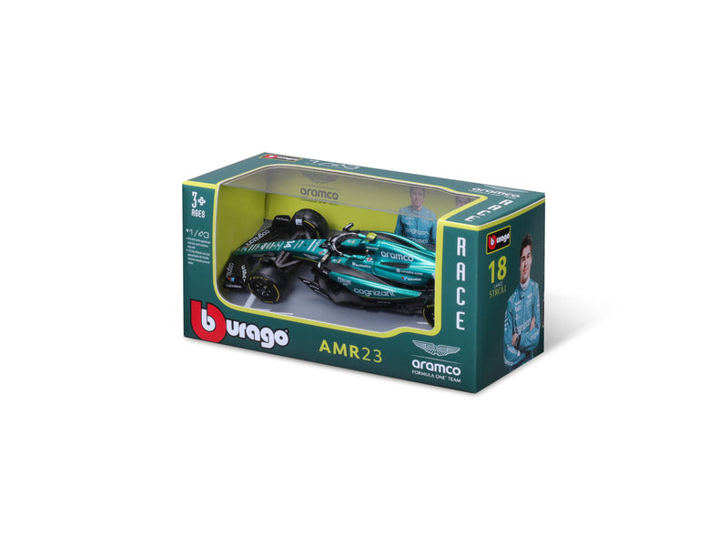 Voiture miniature Aston Martin, AMR23, bb urago, échelle 1:43, Fernando Alonso n°14, 2023