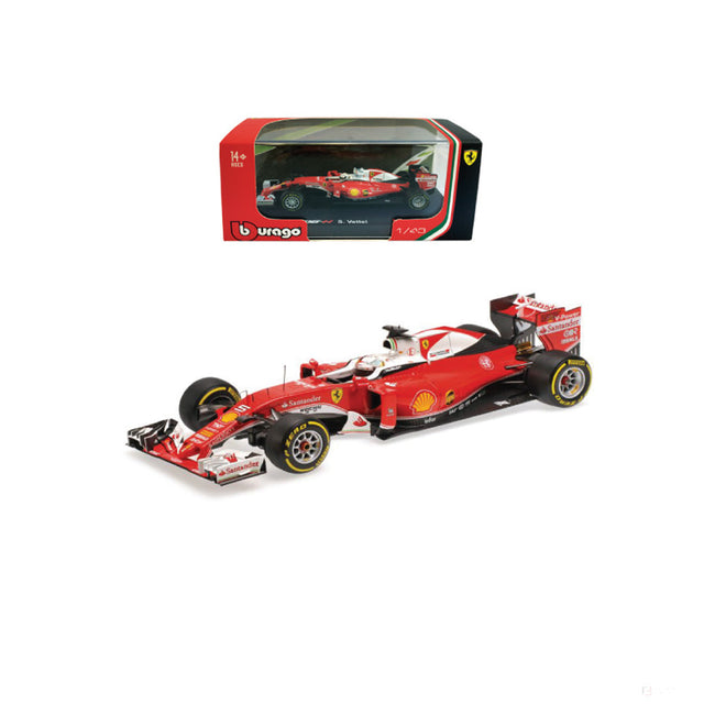 2018, Rouge, 1:43 Ferrari SF16-H Sebastian Vettel Modèle de voiture - FansBRANDS®