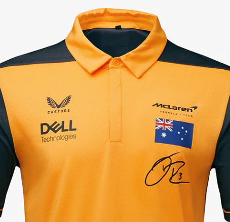 McLaren polo shirt, Daniel Ricciardo team, orange, 2022