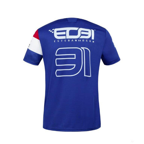 T-shirt, Alpine Esteban Ocon 31, Bleu, 2021 - Équipe - FansBRANDS®