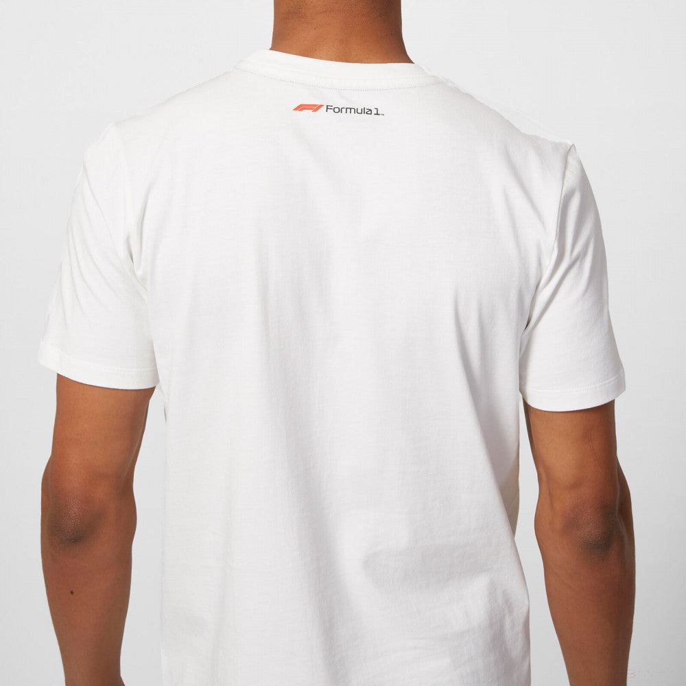 T-shirt col rond Formula 1, blanc - FansBRANDS®