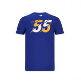 T-shirt col rond Carlos Sainz, bleu