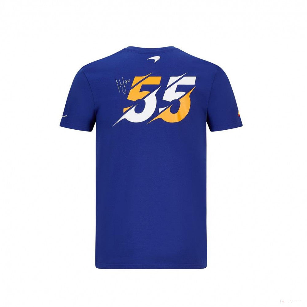 T-shirt col rond Carlos Sainz, bleu - FansBRANDS®