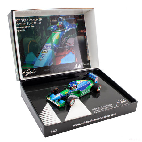 Voiture modèle, Mick Schumacher Benetton Ford B194 Demo Run Belgium GP 2017, 1:43, Bleu, 2017 - FansBRANDS®