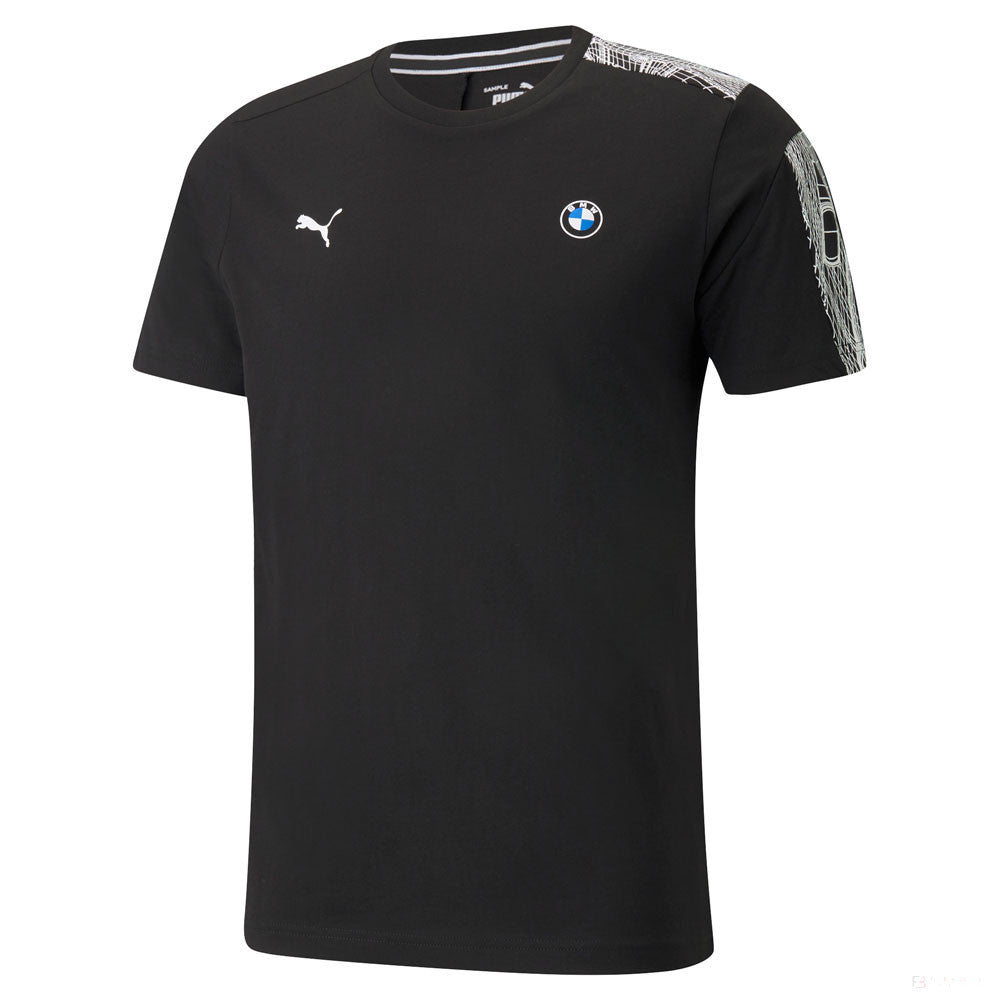 T-shirt col Rond, Puma BMW MMS T7, Noir, 2021