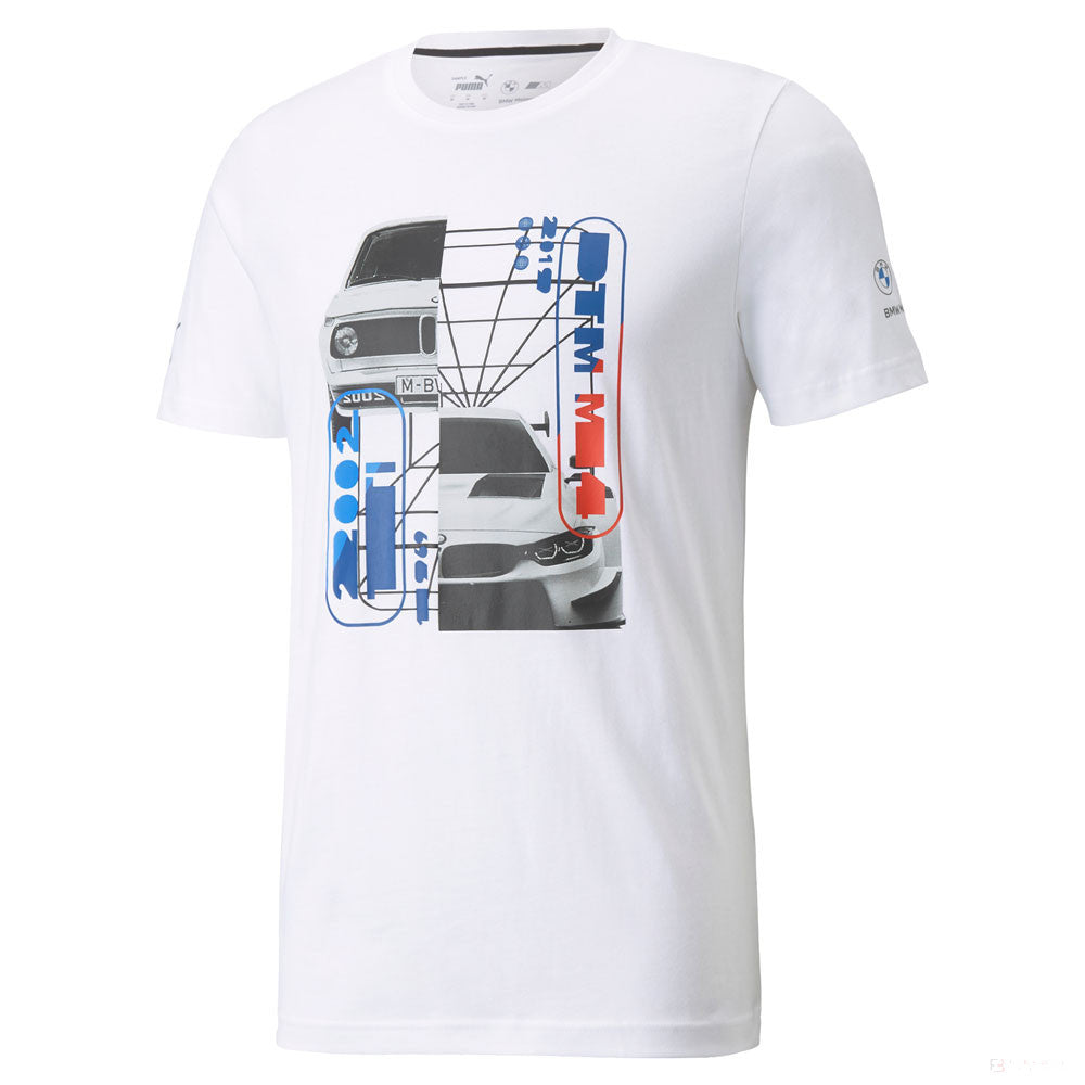 T-shirt col Rond, Puma BMW MMS Car graphique, Blanc, 2021
