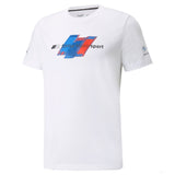 T-shirt col Rond, Puma BMW Motorsport Logo, Blanc, 2021