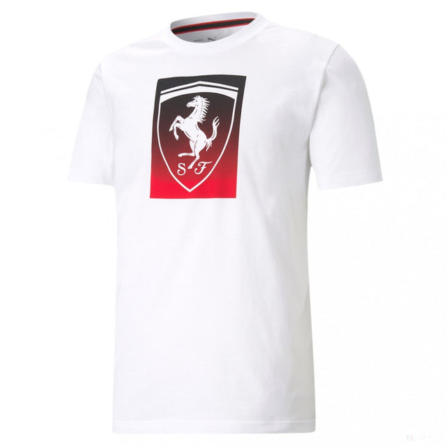 Puma Ferrari Race T-shirt grand bouclier, Blanc, 2021 - FansBRANDS®