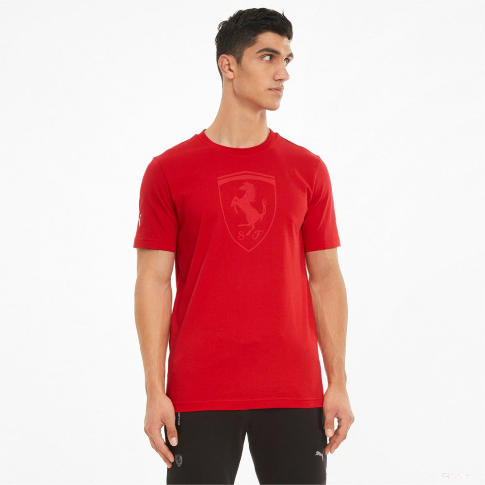 2021, Rouge, Puma Ferrari Race Big Shield T-shirt