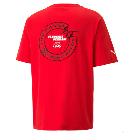 T-shirt col Rond, Puma Ferrari Race StateHommest, Rouge, 2021 - FansBRANDS®