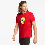 T-shirt col Rond, Puma Ferrari Race Big Shield, Rouge, 2021 - FansBRANDS®
