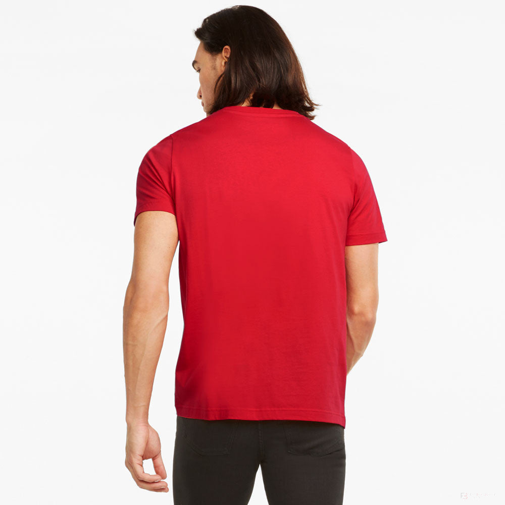 T-shirt col Rond, Puma Ferrari Race Big Shield, Rouge, 2021 - FansBRANDS®
