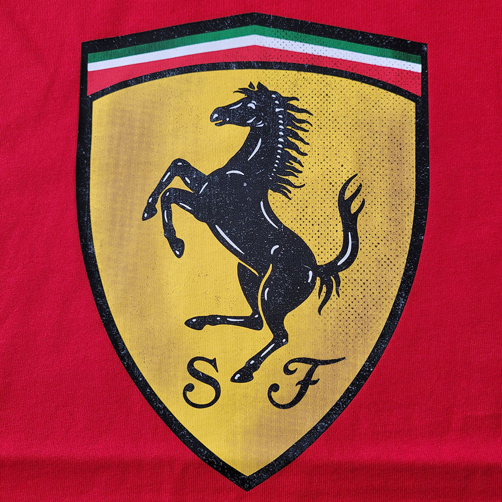 T-shirt col Rond, Puma Ferrari Race Big Shield, Rouge, 2021