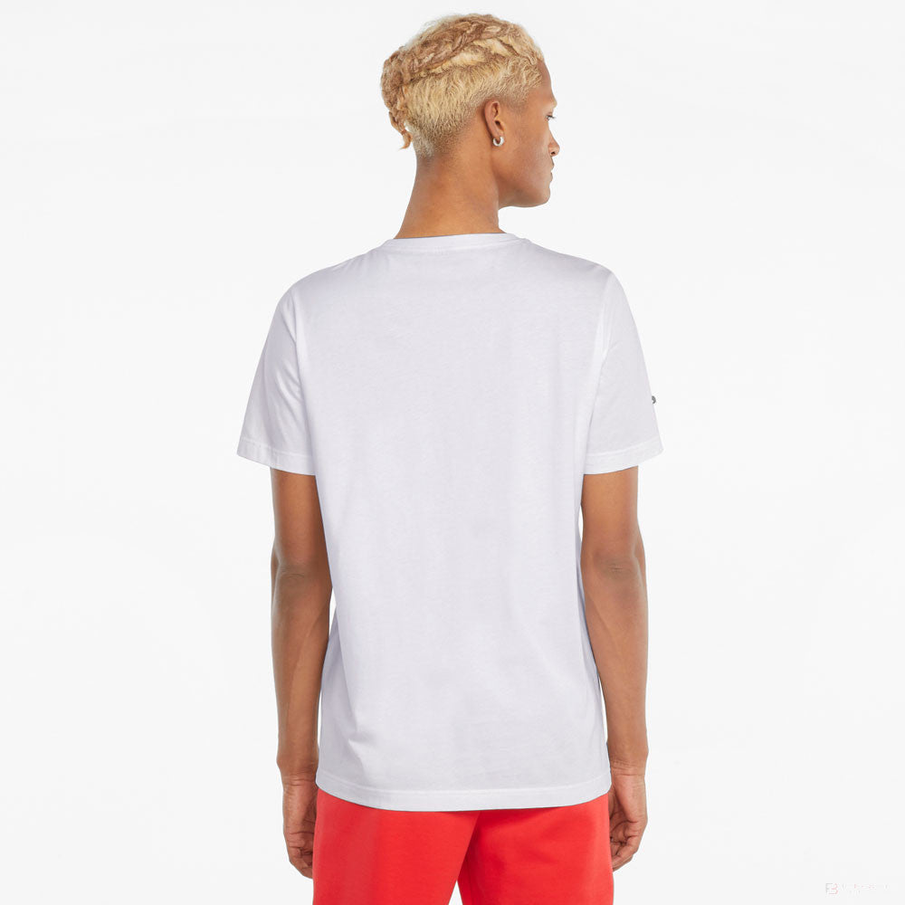 T-shirt col Rond, Puma Ferrari Race Big Shield, Blanc, 2021