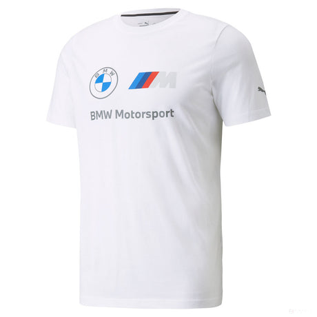 T-shirt col Rond, Puma BMW MMS ESS Logo, Blanc, 2021 - FansBRANDS®