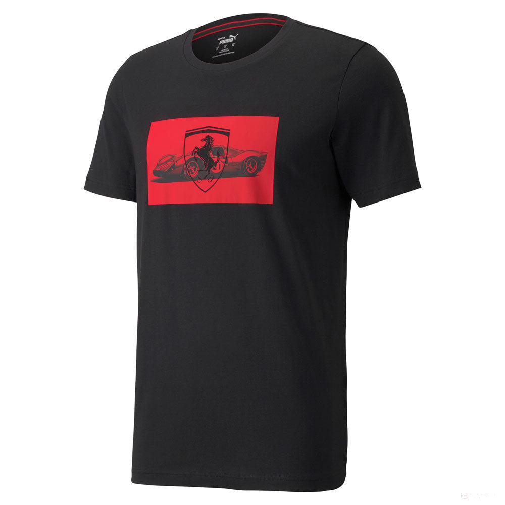 T-shirt col Rond, Puma Ferrari Race graphique, Noir, 2021