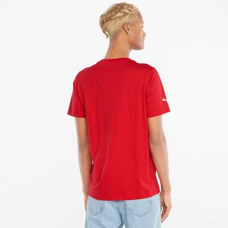 T-shirt col Rond, Puma Ferrari Race graphique, Rouge, 2021 - FansBRANDS®