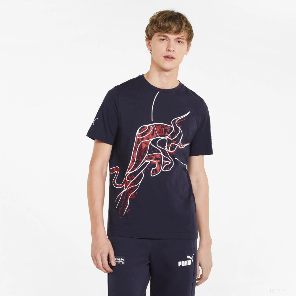 T-shirt col rond, Red Bull Racing, 2022, Bleu