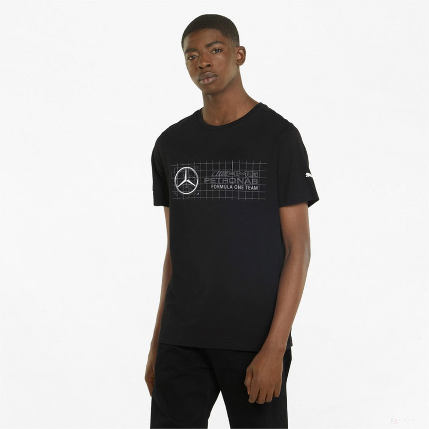 T-shirt col rond, Mercedes, 2022, Noir - FansBRANDS®