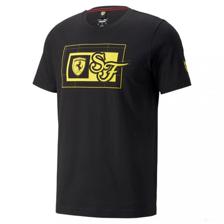 T-shirt col rond, Puma Ferrari, 2022, Noir - FansBRANDS®