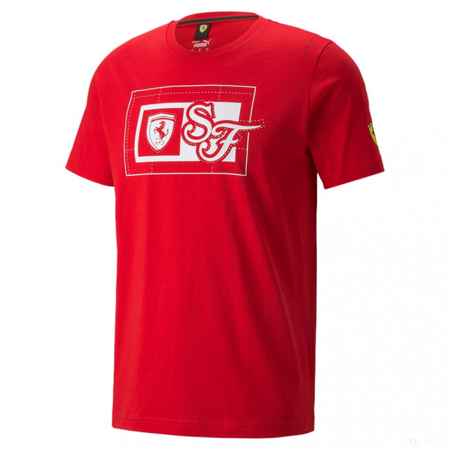 T-shirt col rond, Puma Ferrari, 2022, Rouge - FansBRANDS®