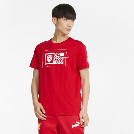 T-shirt col rond, Puma Ferrari, 2022, Rouge - FansBRANDS®