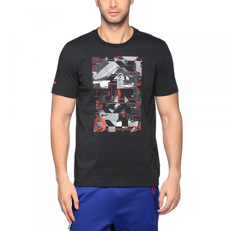 T-shirt col rond Scuderia Ferrari, noir - FansBRANDS®