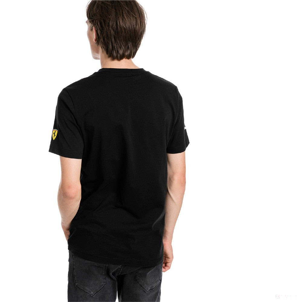T-shirt col rond Scuderia Ferrari, noir